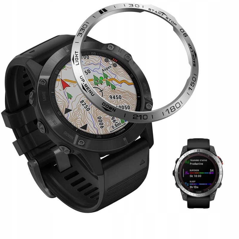 

Ring Bezel Nakładka Etui Do Garmin Fenix 7X Silver