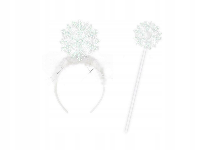 

Komplet Aniołka Opaska I Różdżka Ze Śnieżynką