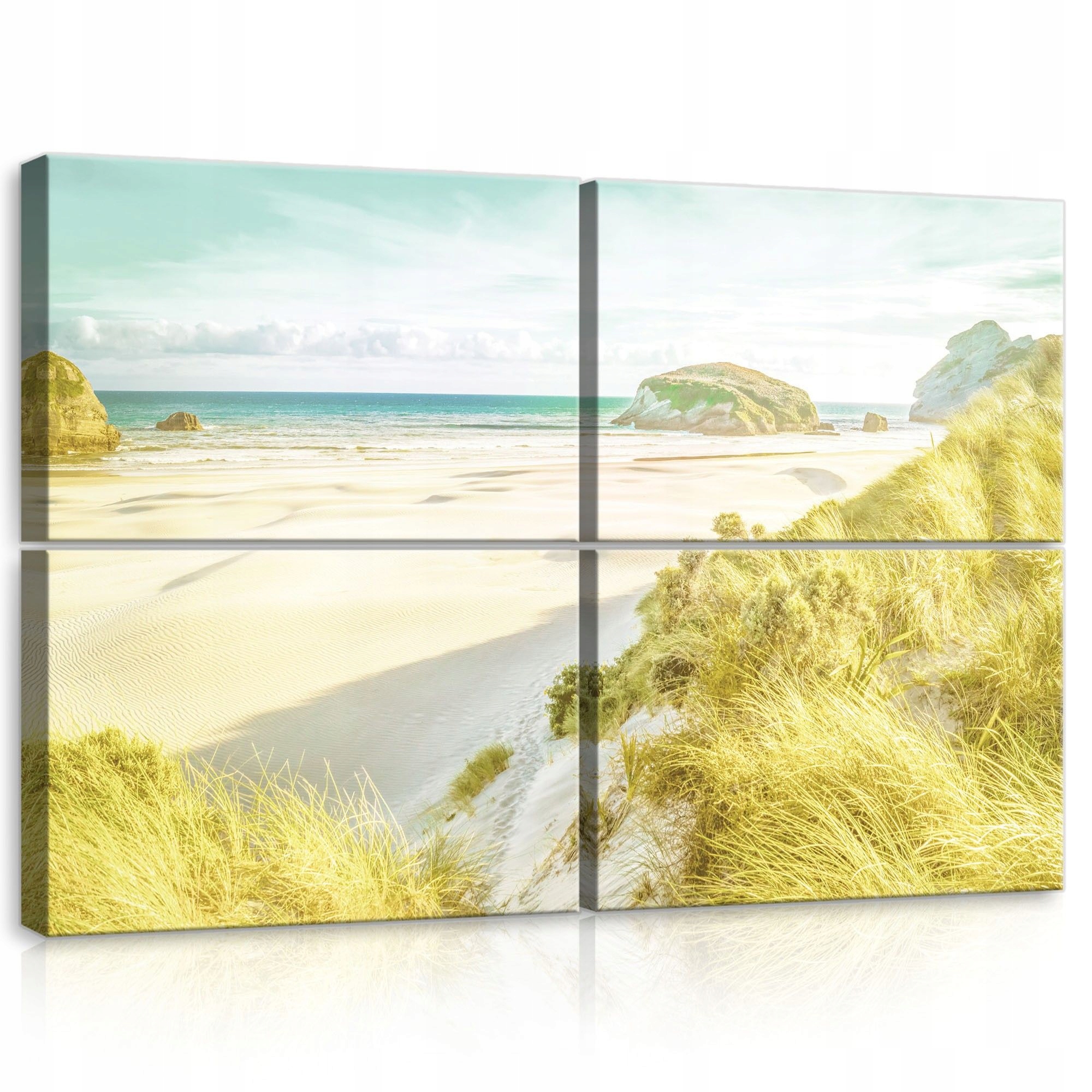 Obraz 120x80 More breh pláž duny oceán skaly slnko svetlo príroda