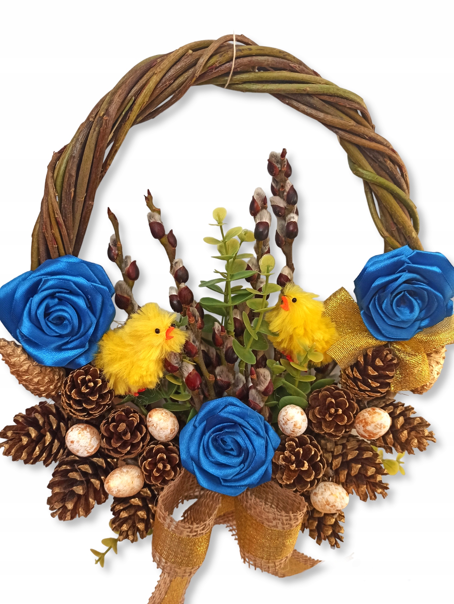 Velikonoční jarní dekorace Věnec [W18]