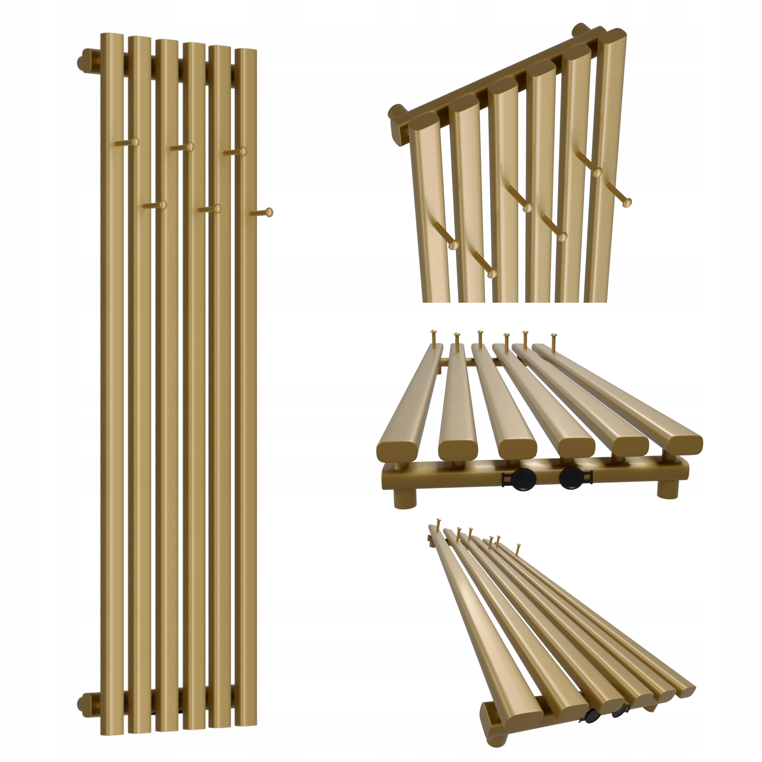 Dekorativní radiátor HORYZONT6 Hook 120x45 antik světlý