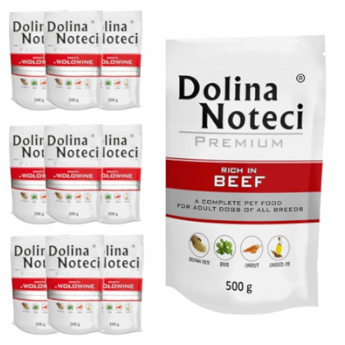 Dolina Noteci Premium bogata w Wołowinę saszetka 10x500g