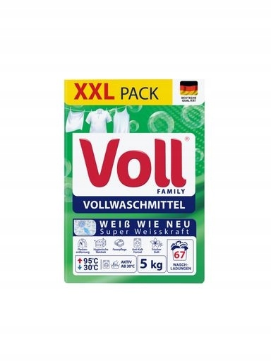 Levně 2X Prášek na praní Voll White 67 Praní 5 kg