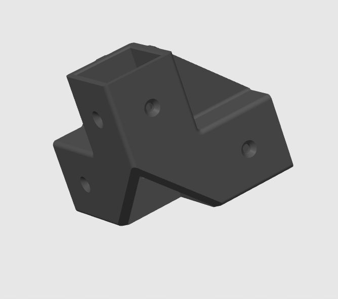 Łącznik pośredni do kantówek 30x30mm Czarny