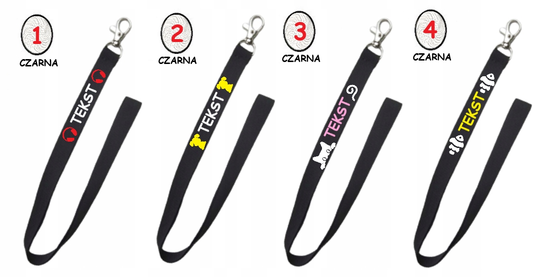 Smycz długa na klucze z nadrukiem - PERSONALIZACJA EAN (GTIN) 5903686543432