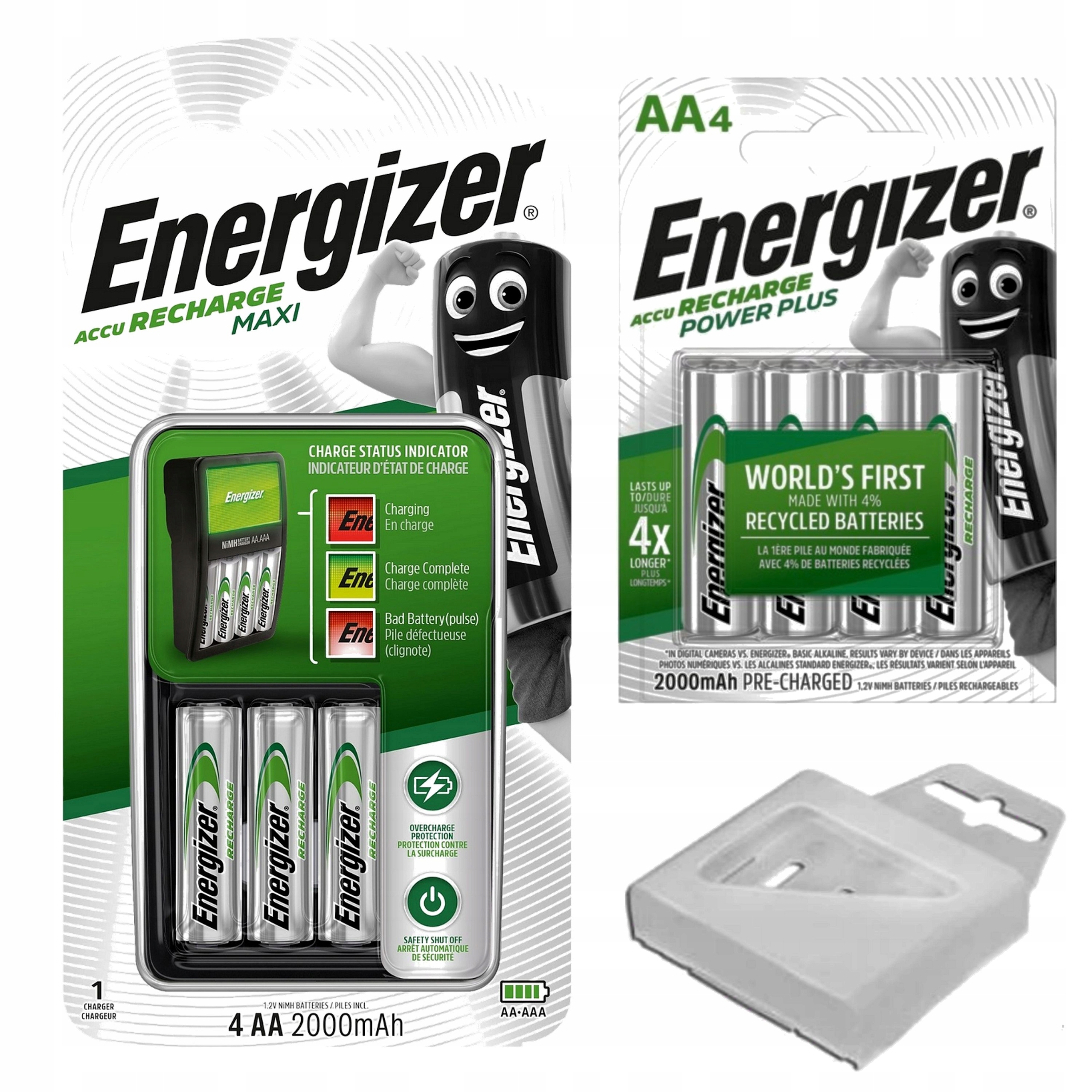 Ładowarka ENERGIZER Maxi + 4 Akumulatorki AA 2000
