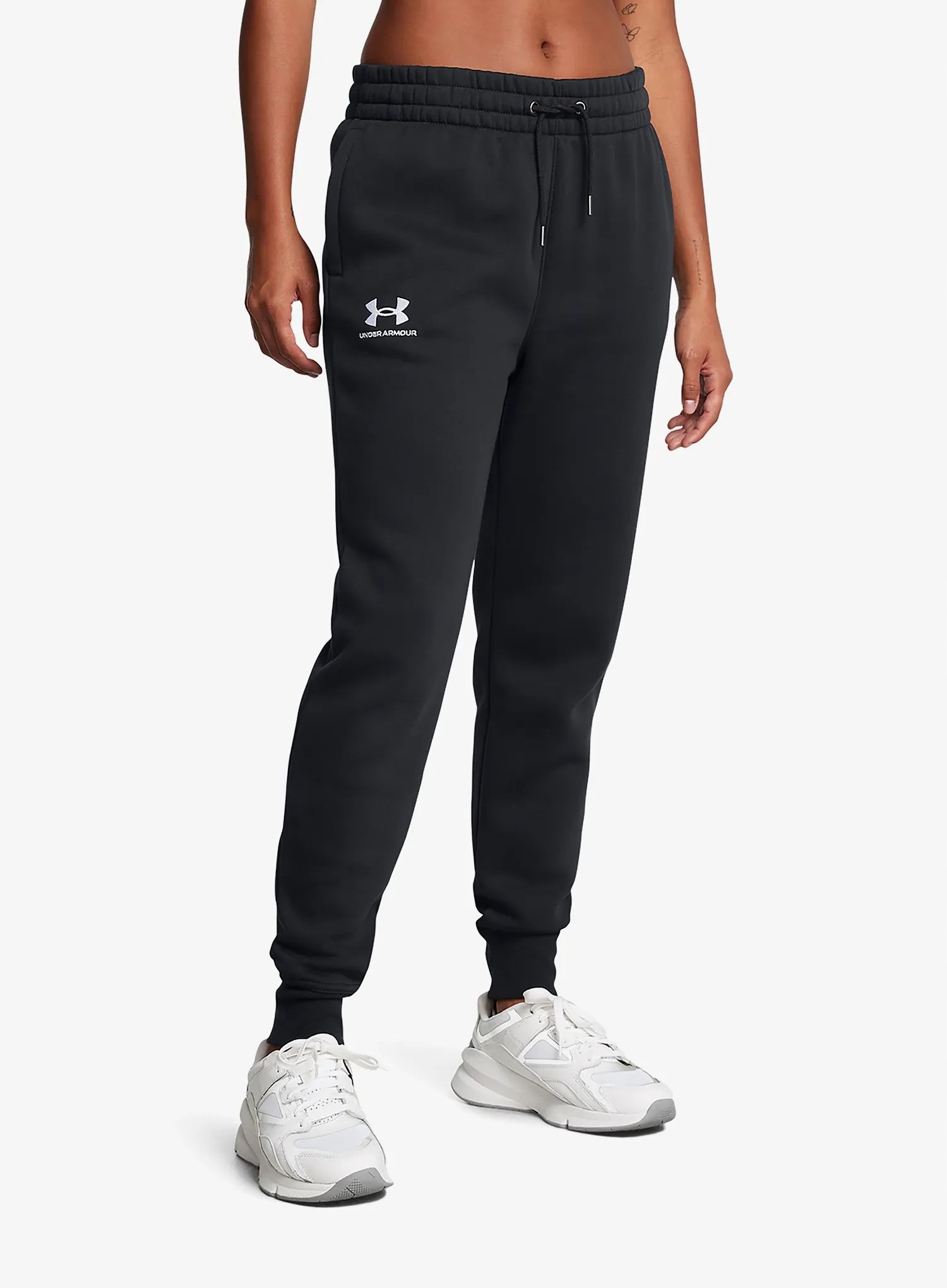 Dámské kalhoty Under Armour Icon Fleece Jogger černá/černá/bílá M