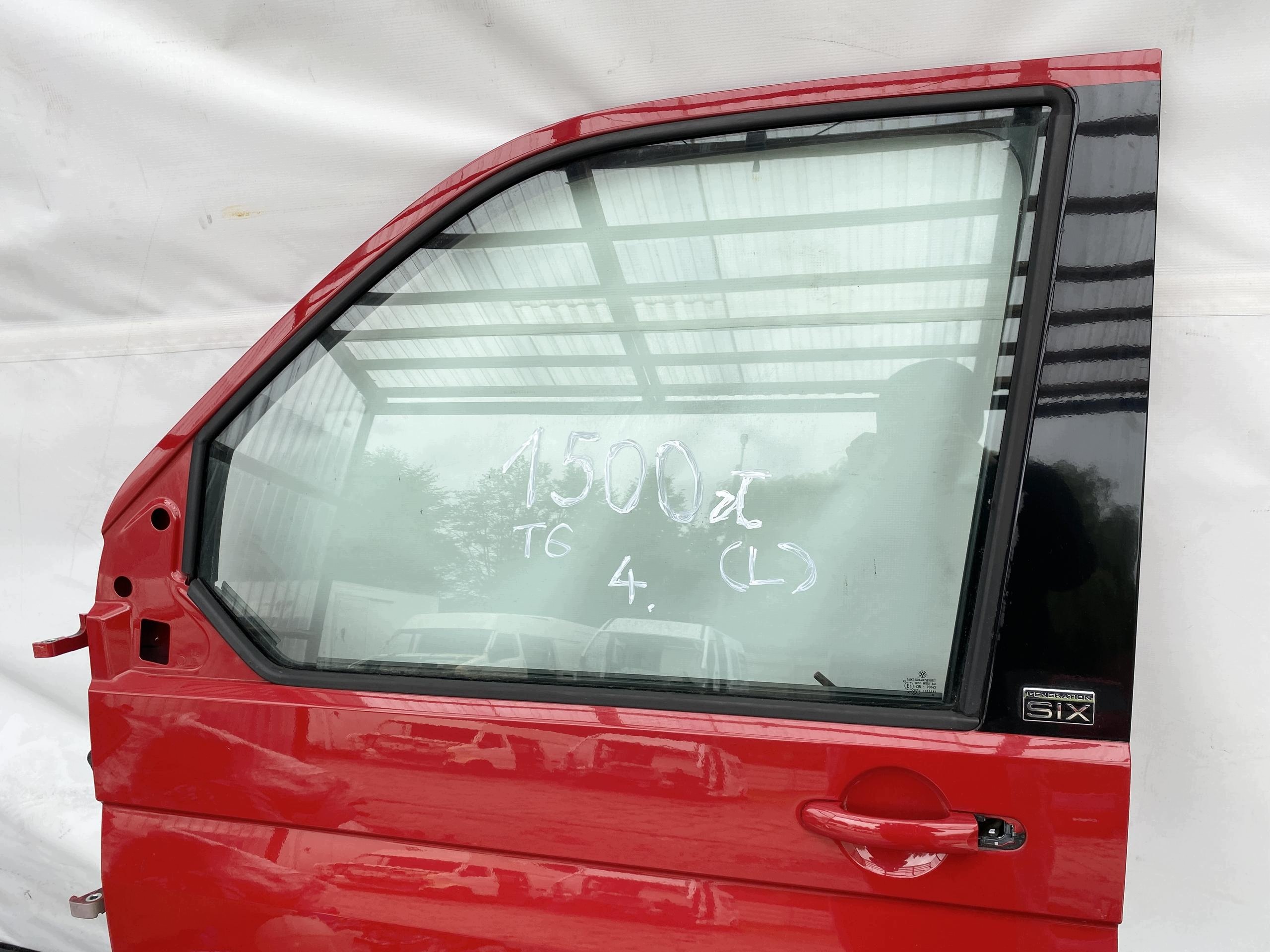 VW TRANSPORTER T6 15- door left front red left front 7E5831055E