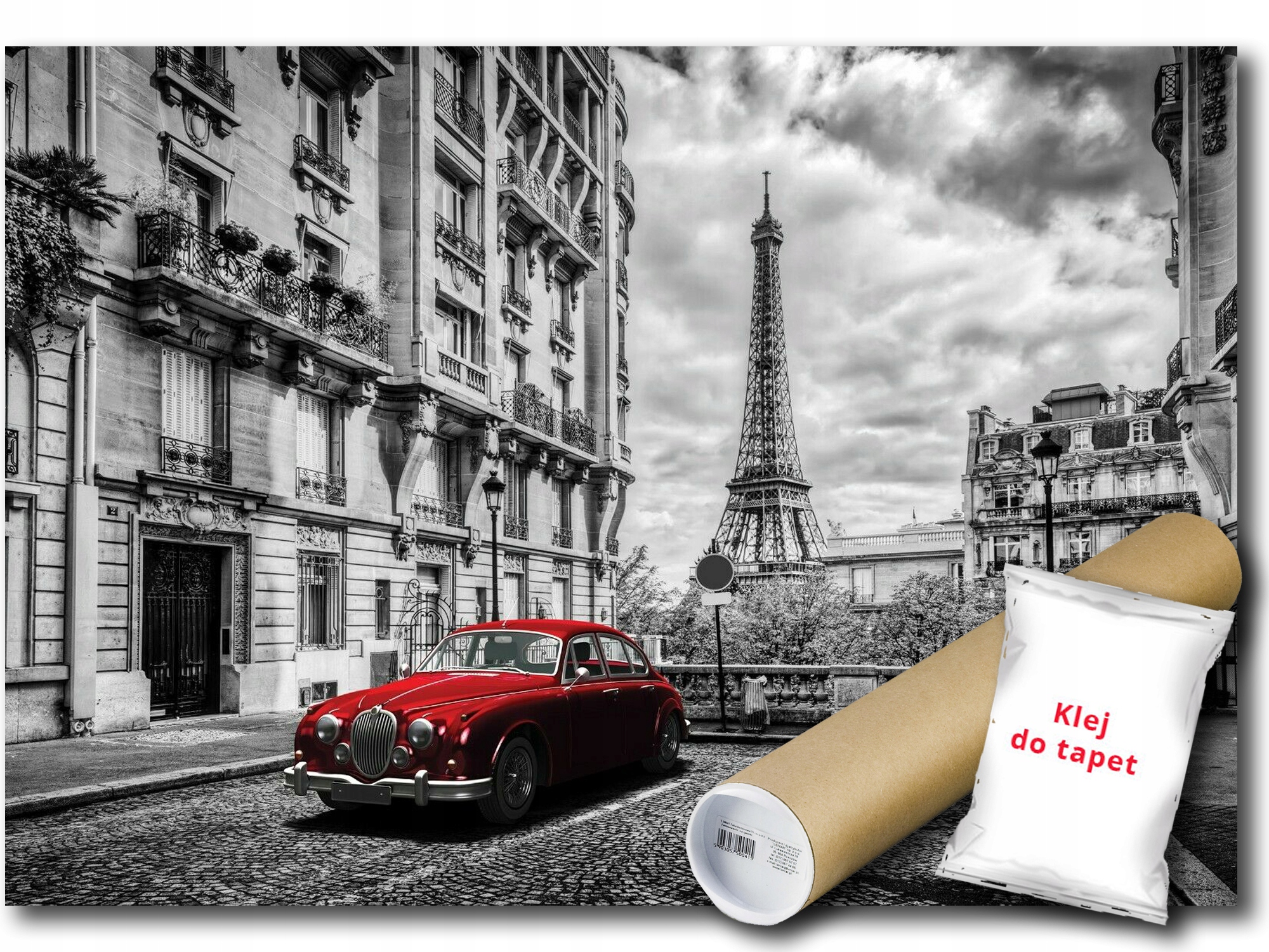 Vinylová Fototapeta Paríž Auto Pohľad 416x254