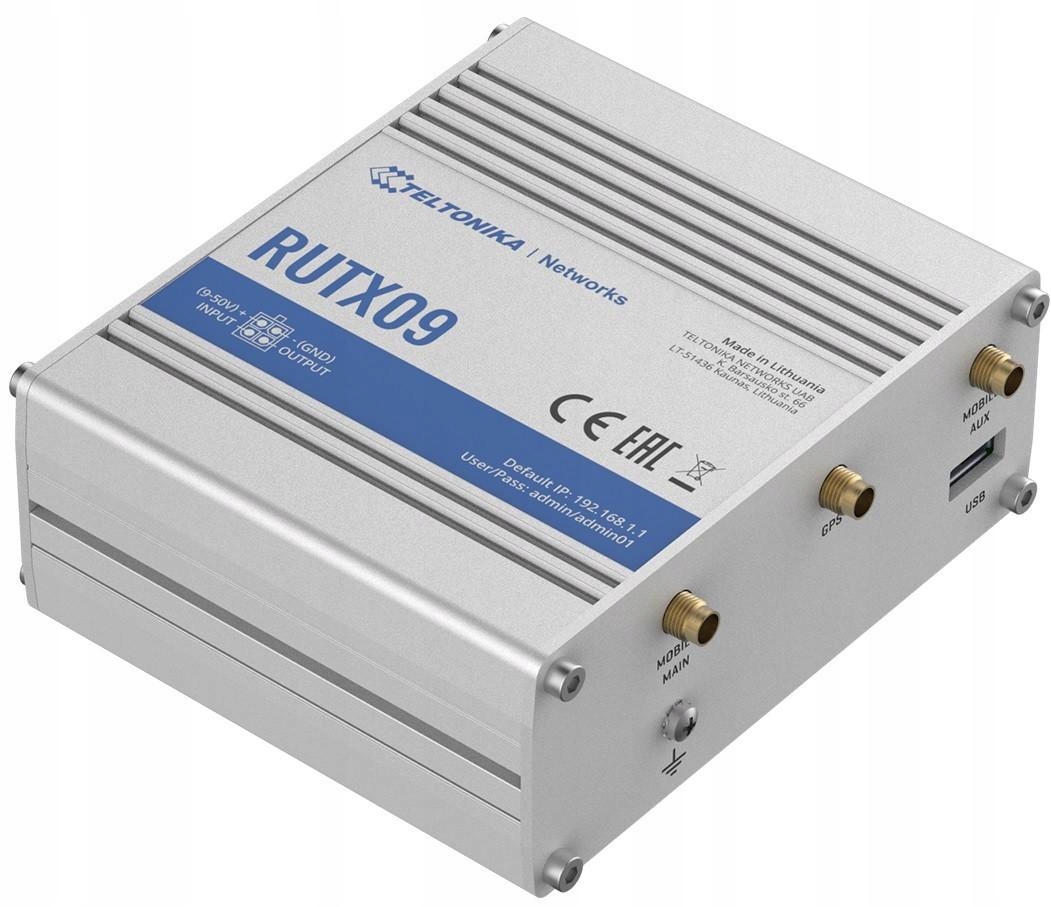 router Lte RUTX09 Cat 6, 4xGbE, Gnss, Ethernet