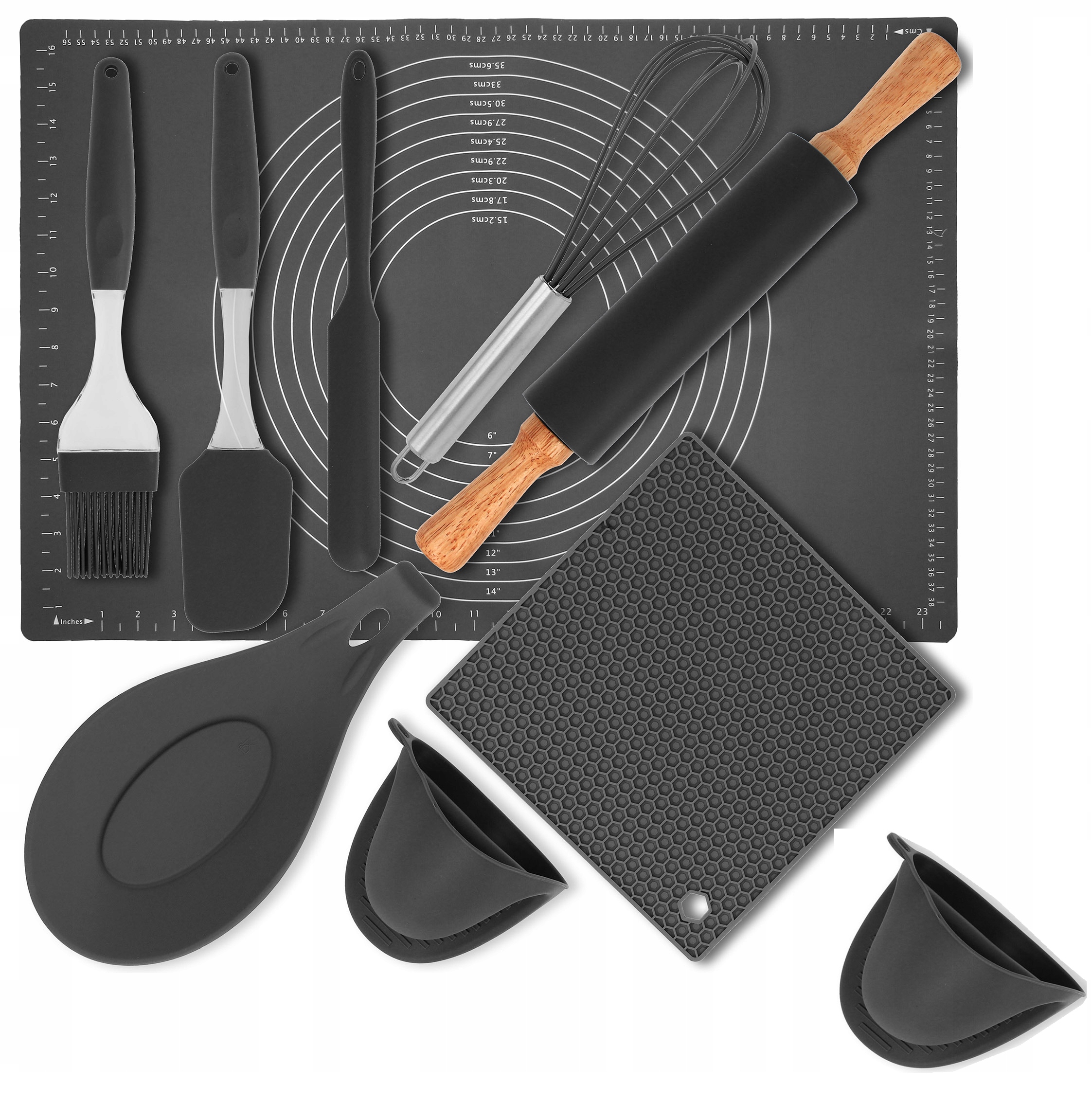 

Zestaw Przyborów Kuchennych Stolnica Silikona 10el