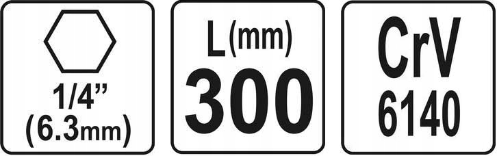 PRZEDŁUŻKA UCHWYT ELASTYCZNY GROTÓW BITÓW 1/4 Grubość nasady bitu 1/4