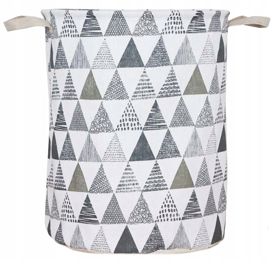 KOSZ NA PRANIE ZABAWKI WOREK POJEMNY SZARY DUŻY