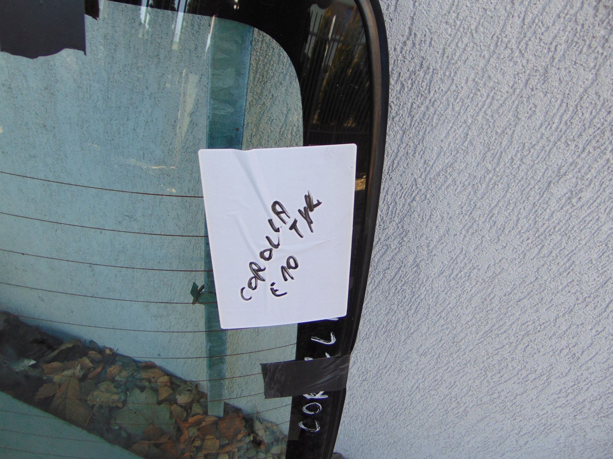 TOYOTA COROLLA sedan VII E100 window rear rear part