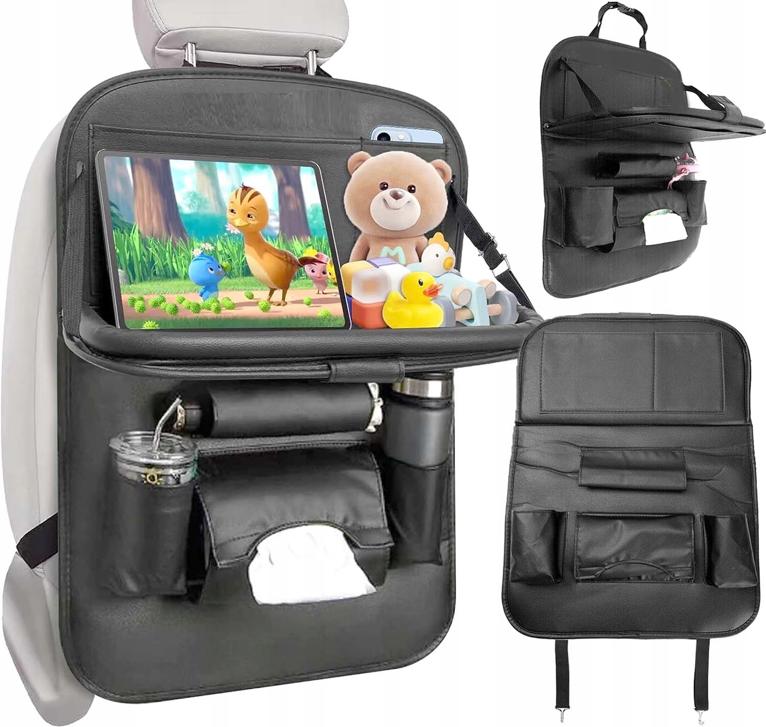 ORGANIZER SAMOCHODOWY NA FOTEL DO AUTA OCHRANIACZ OSŁONA CZARNY NA TABLET Numer katalogowy części 01