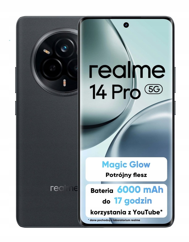 Smartfon REALME 14 PRO 5G 12/512GB Dual Sim NFC OLED Szary Suede Grey Marka Realme