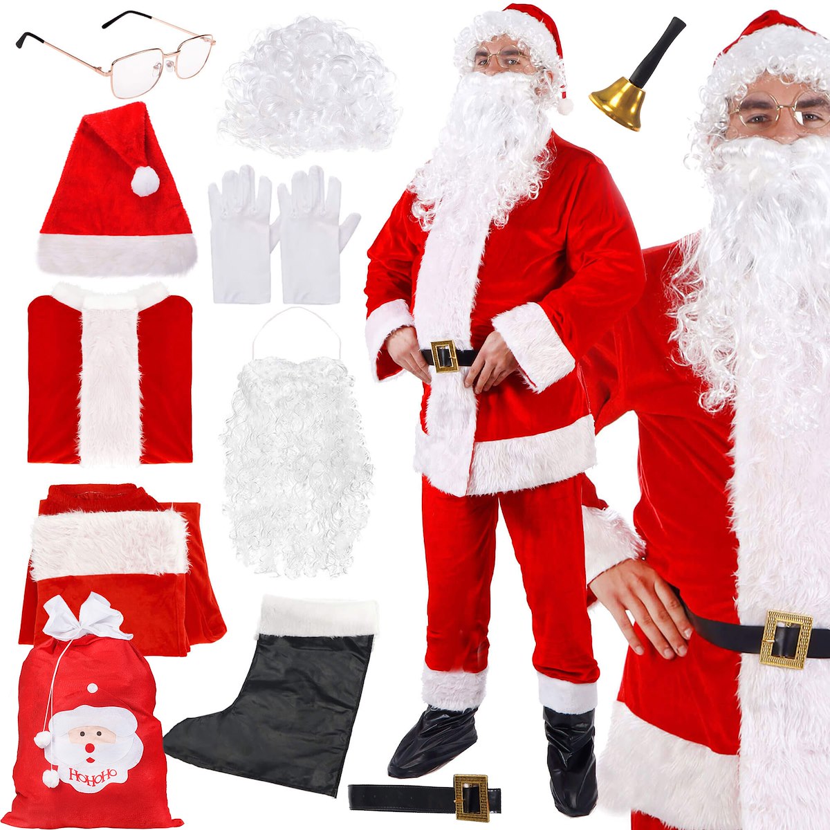 Kostým Svatého Mikuláše Kostým Vip 11el Tlustý Velurový Plyš Profesionální
