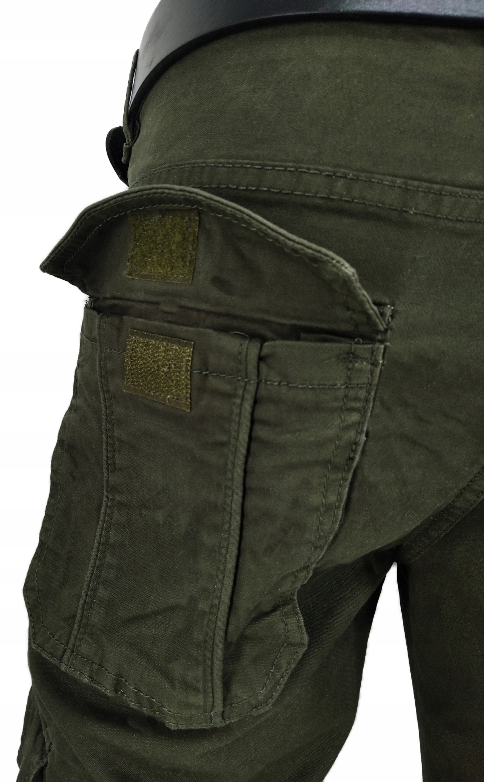 SPODNIE MĘSKIE BOJÓWKI OLIWKOWE ZIELONE W46 PAS: 112-114 CM Materiał dominujący bawełna