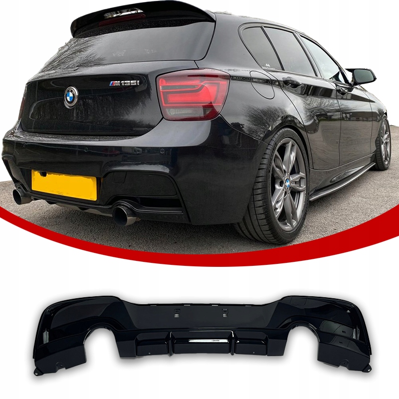Bmw F20 F21 Difuzér Zadního Nárazníku Spoiler Předlift 0--0 Černý Lesk