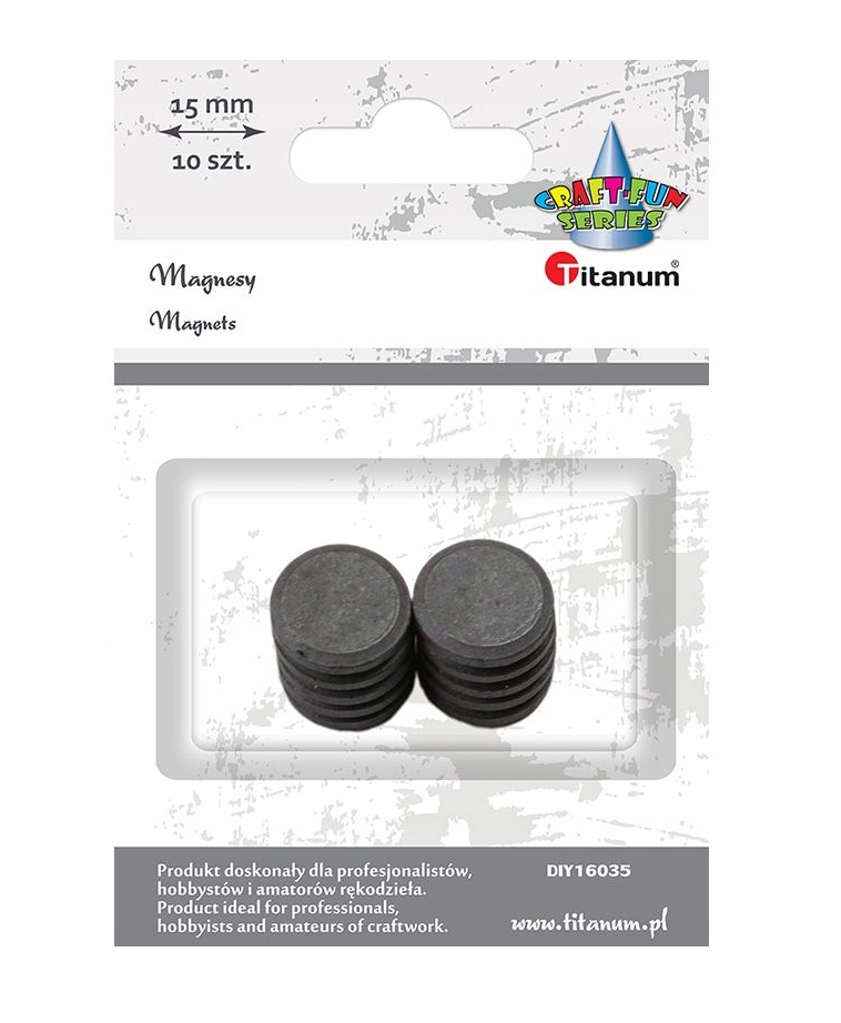 MAGNESY OKRĄGŁE CZARNE 1,5MM 10SZT.