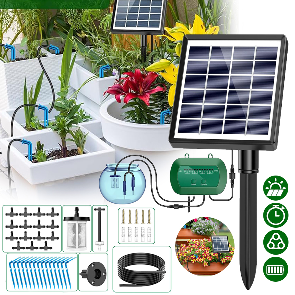 Automatyczny System Nawadniania, Solarny Zestaw Nawadniający Z Baterią