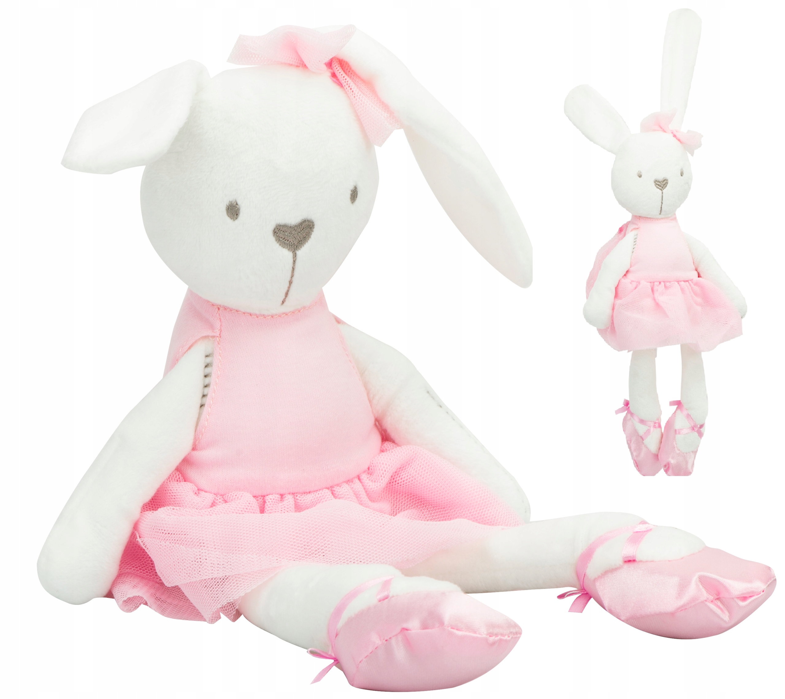 

Maskotka pluszowa królik w różowej sukience 42cm
