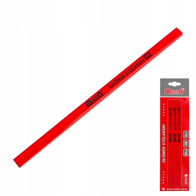 

Ołówek stolarski 24 cm 3 szt. Maan