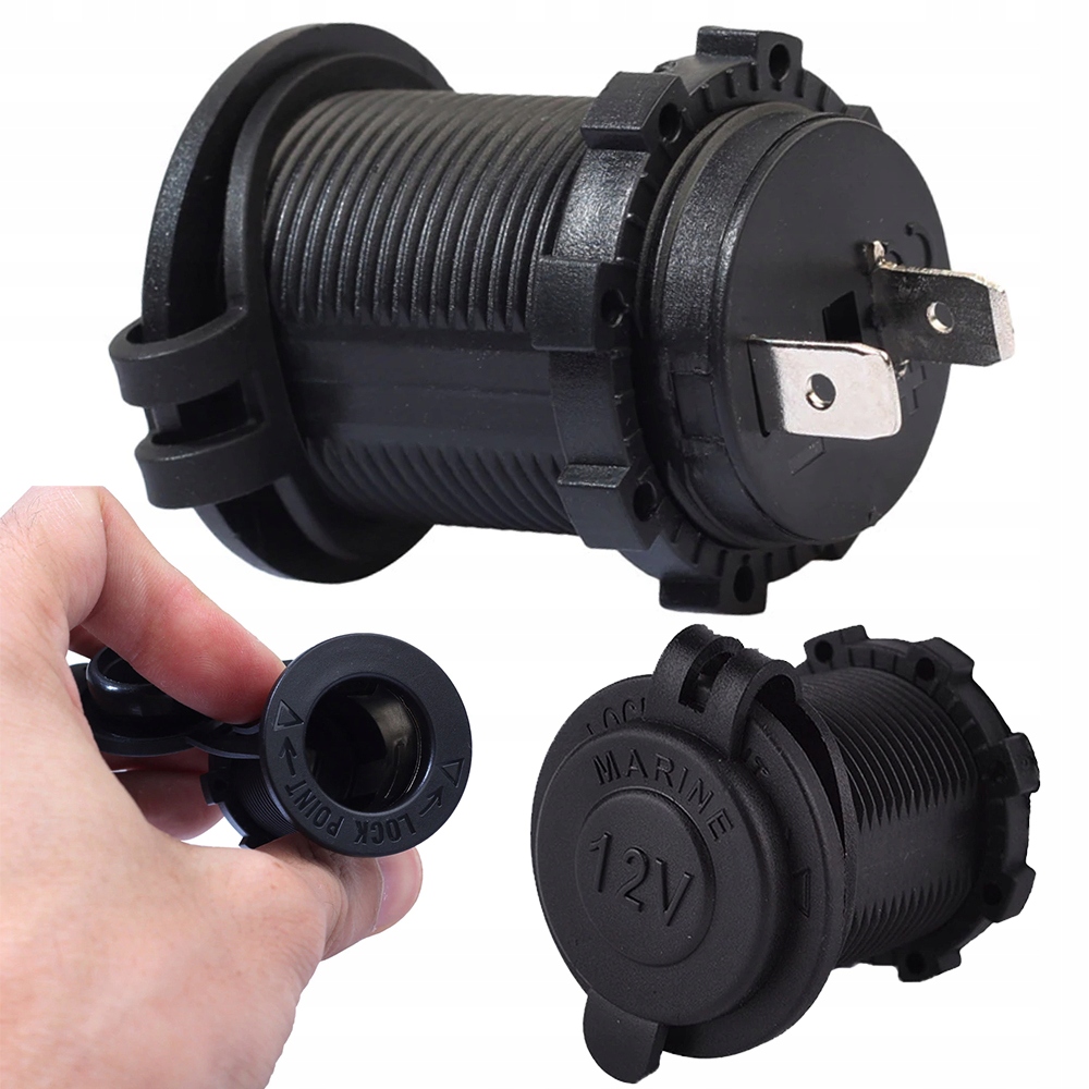 UNIWERSALNE HERMETYCZNE GNIAZDO ZAPALNICZKI DO SAMOCHODU AUTA 12/24V 20A