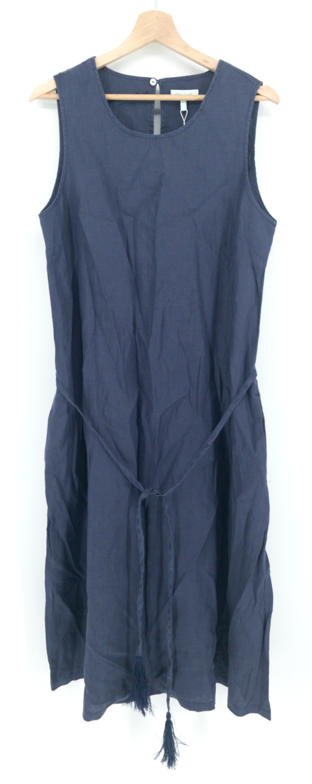 Šaty s pletenou vazbou z lnu Mint & Mia 38