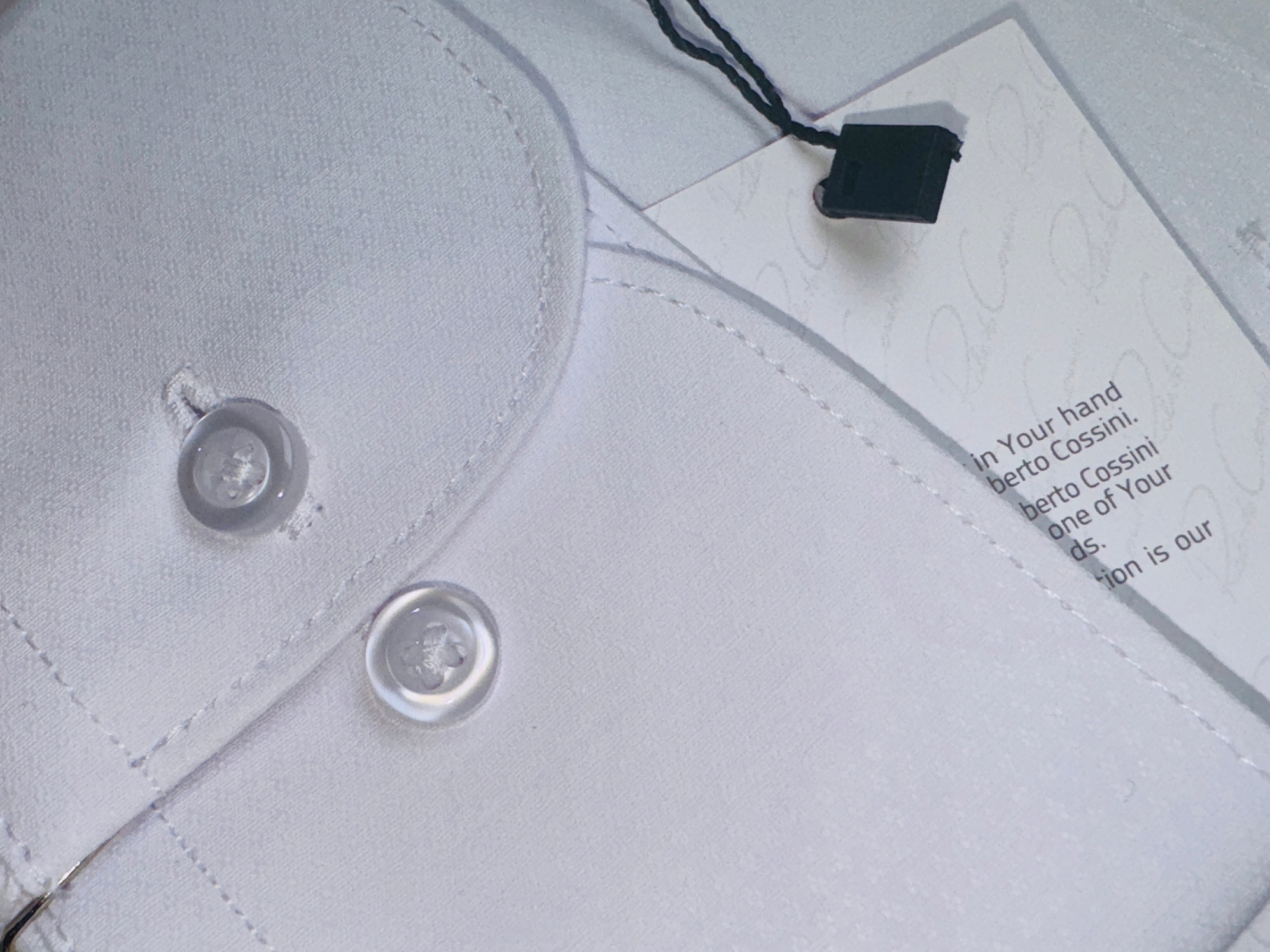 Roberto Cossini pánská košile regular bílá vzor s dlouhým rukávem 45 176/182 43054/1