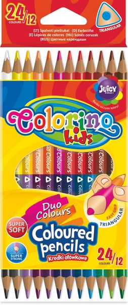 

Colorino Kredki Ołówkowe 12/24 dwustornne 24 kol