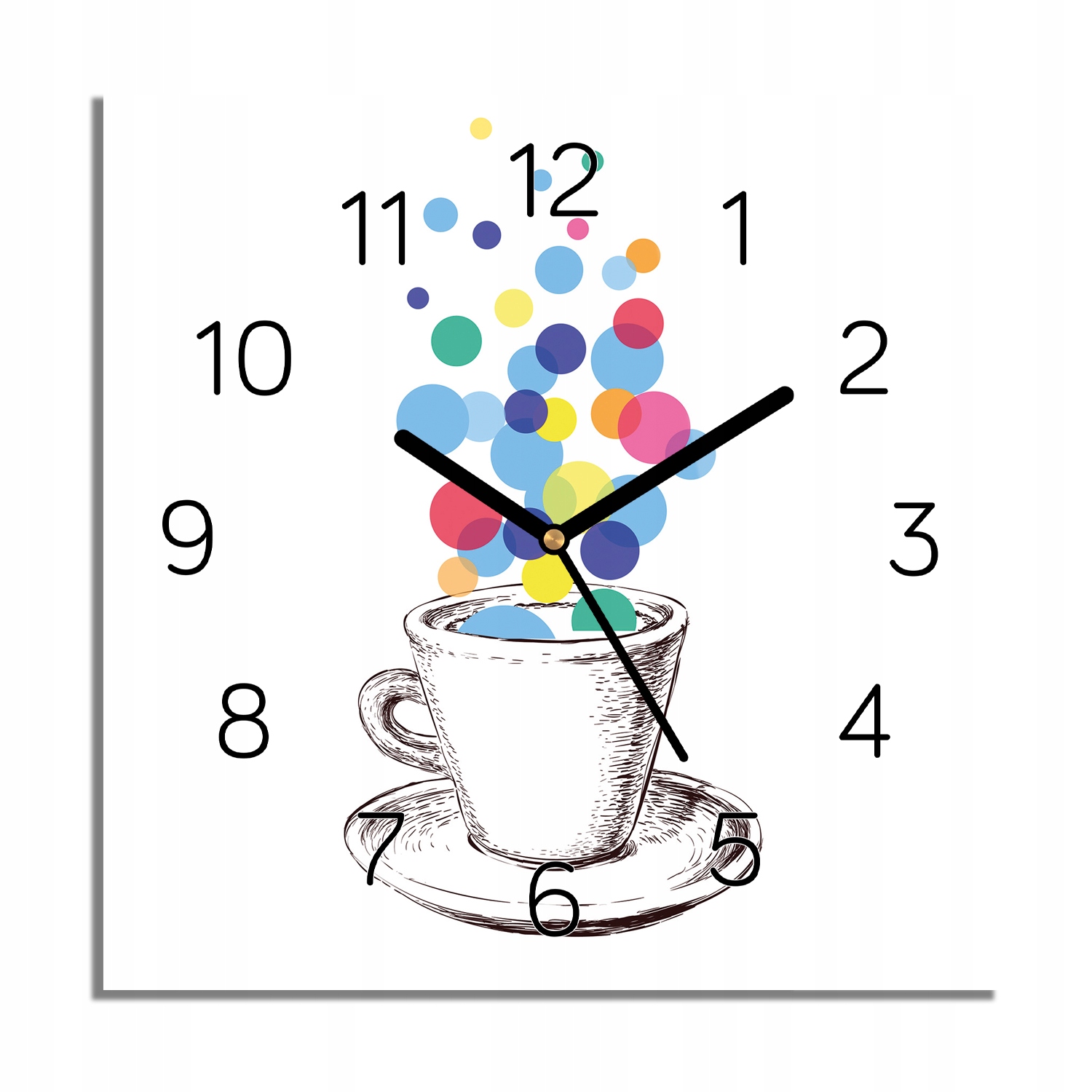 

Filiżanka kulki foto-zegar do kuchni 30x30 cichy