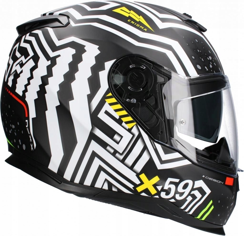 NEXX SX.100 Enigma Black/White Kask motocyklowy Rozmiar L