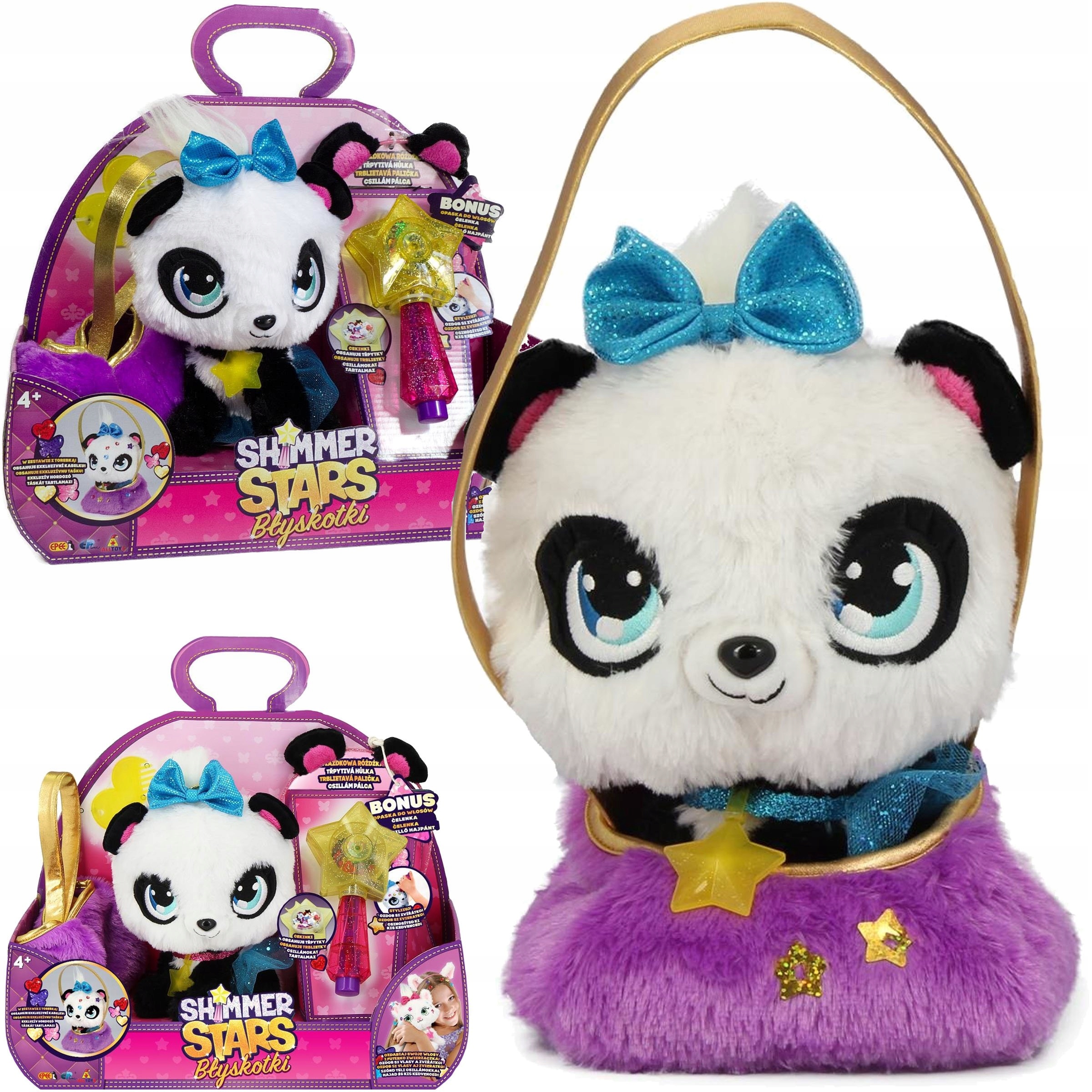 

Shimmer Stars Błyskotki Plusz z torebką Panda