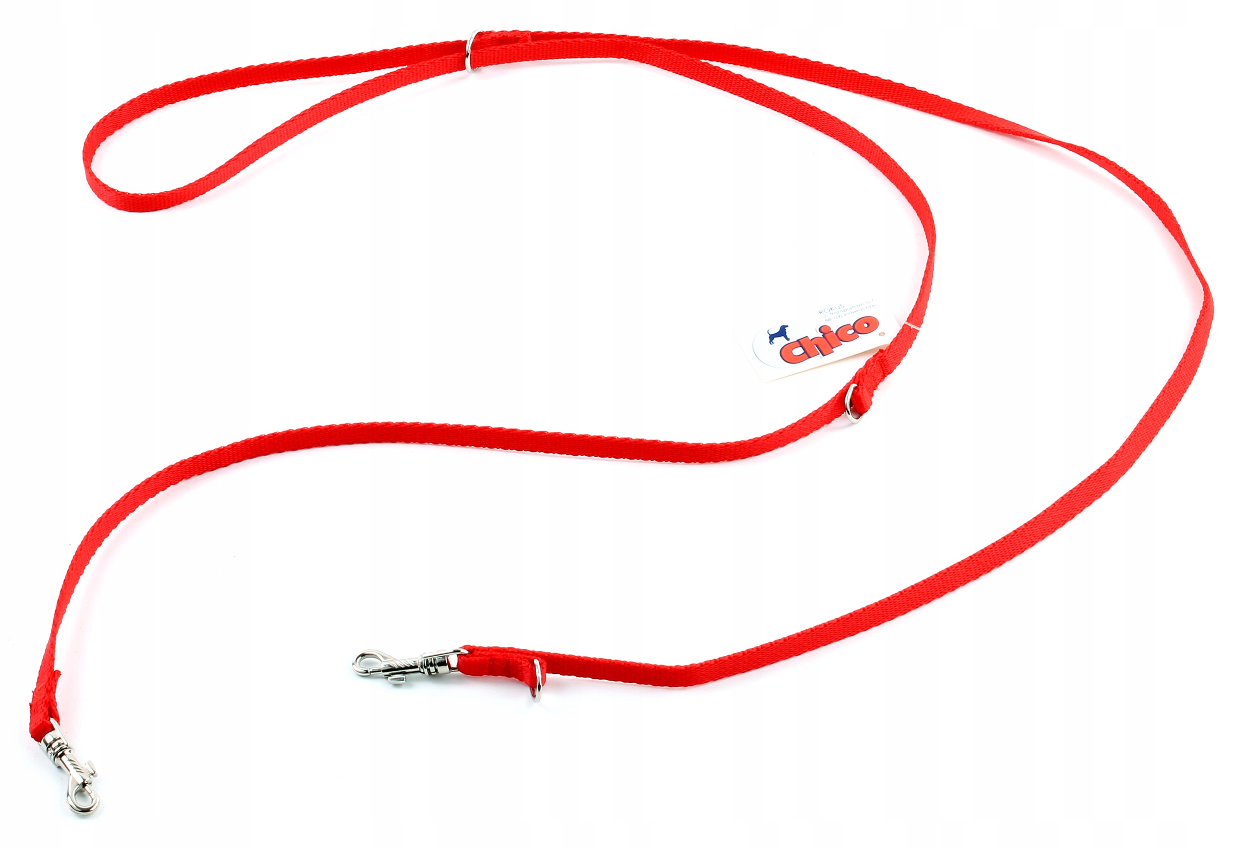 

Smycz psa Taśma regulowana 16mm 110-185cm Czerwona