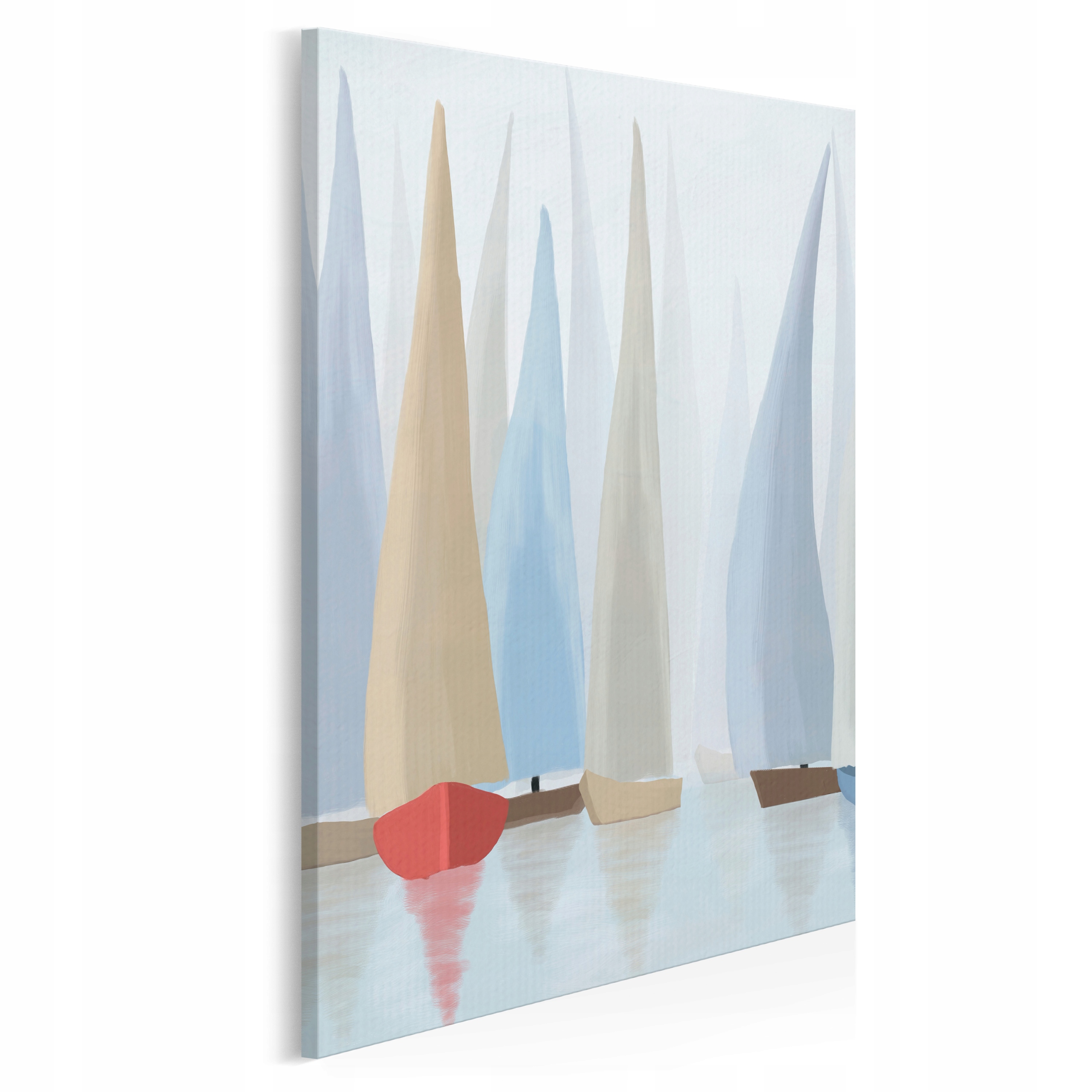 

81803 Nowoczesny obraz Żaglówki Regaty Pastelowy