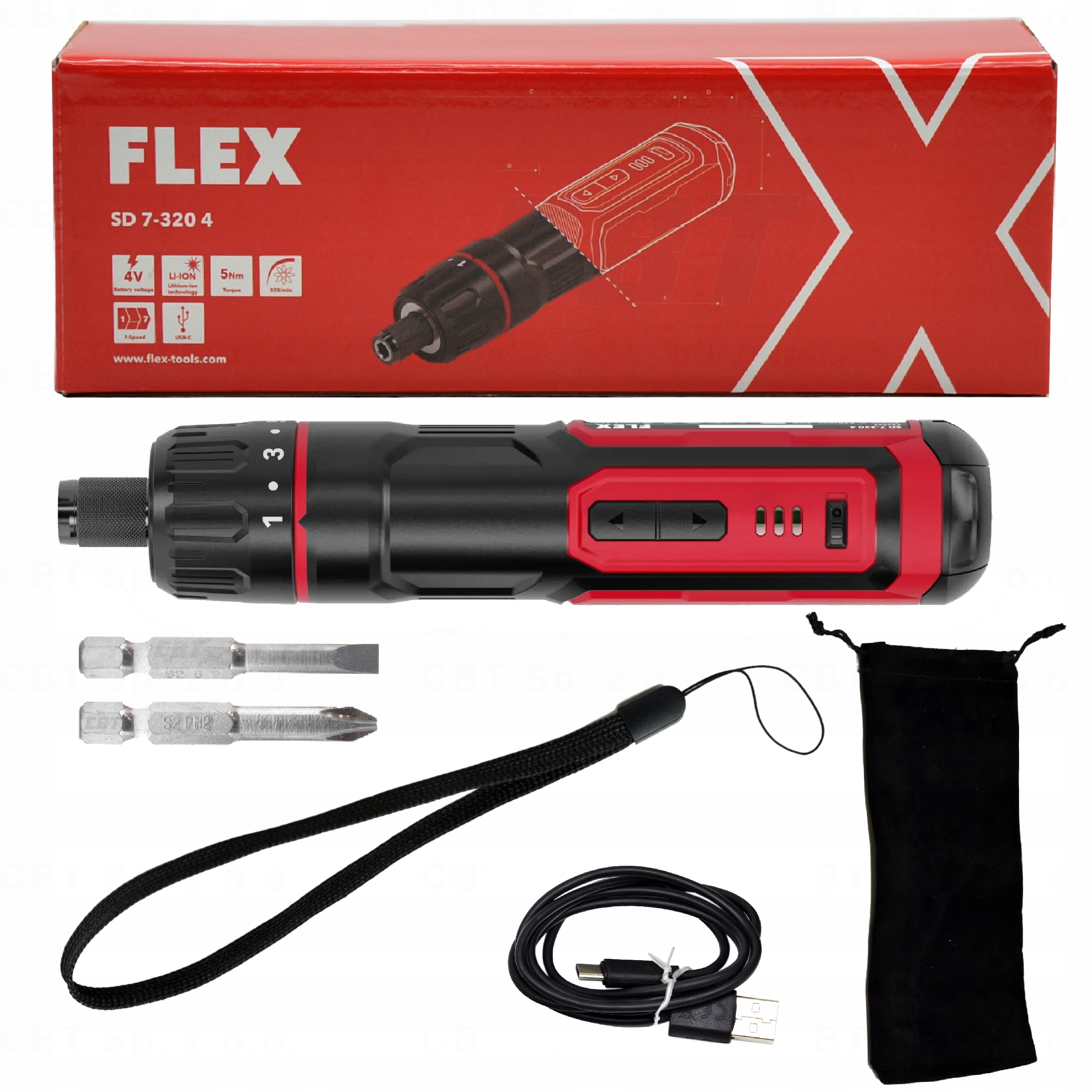 Wkrętak Elektryczny Kompaktowa Wkrętarka Akumulatorowa 4,0 V SD7-320 Flex