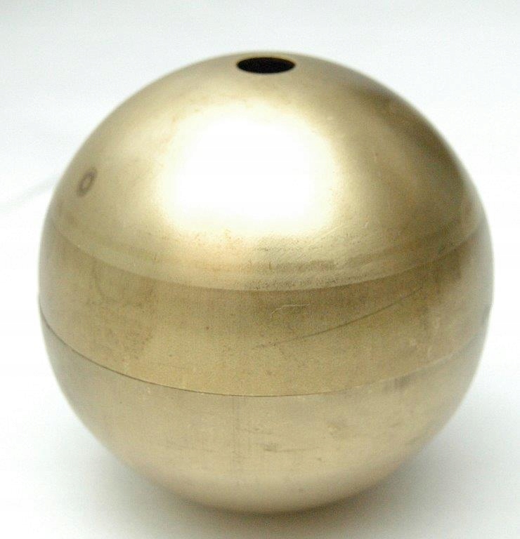 

Kula mosiężna 80mm z grubej blachy, ukryty zamek