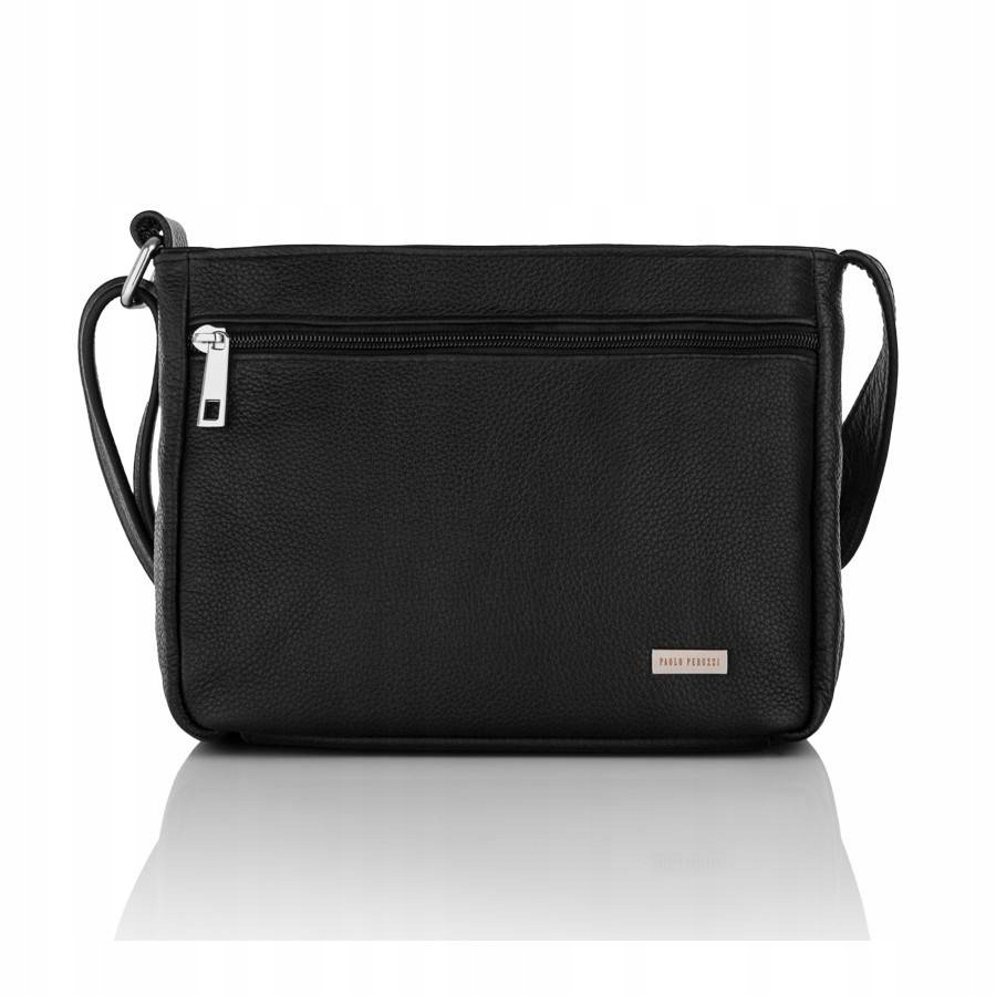 Černá dámská Kabelka Přes Rameno z kůže Paolo Peruzzi