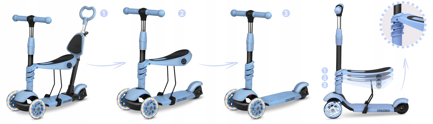 HULAJNOGA BALANSOWA 5W1 JEŹDZIK TRÓJKOŁOWA LED NIEBIESKA Certyfikaty, opinie, atesty CE EN 71