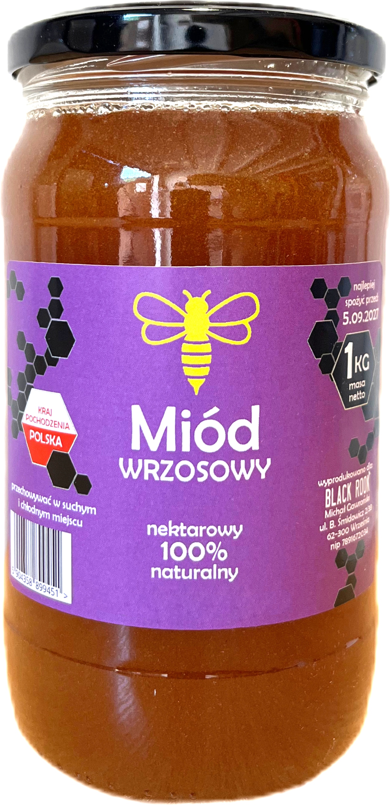 Levně Polský přírodní med 100% Vřesový – 1 kg