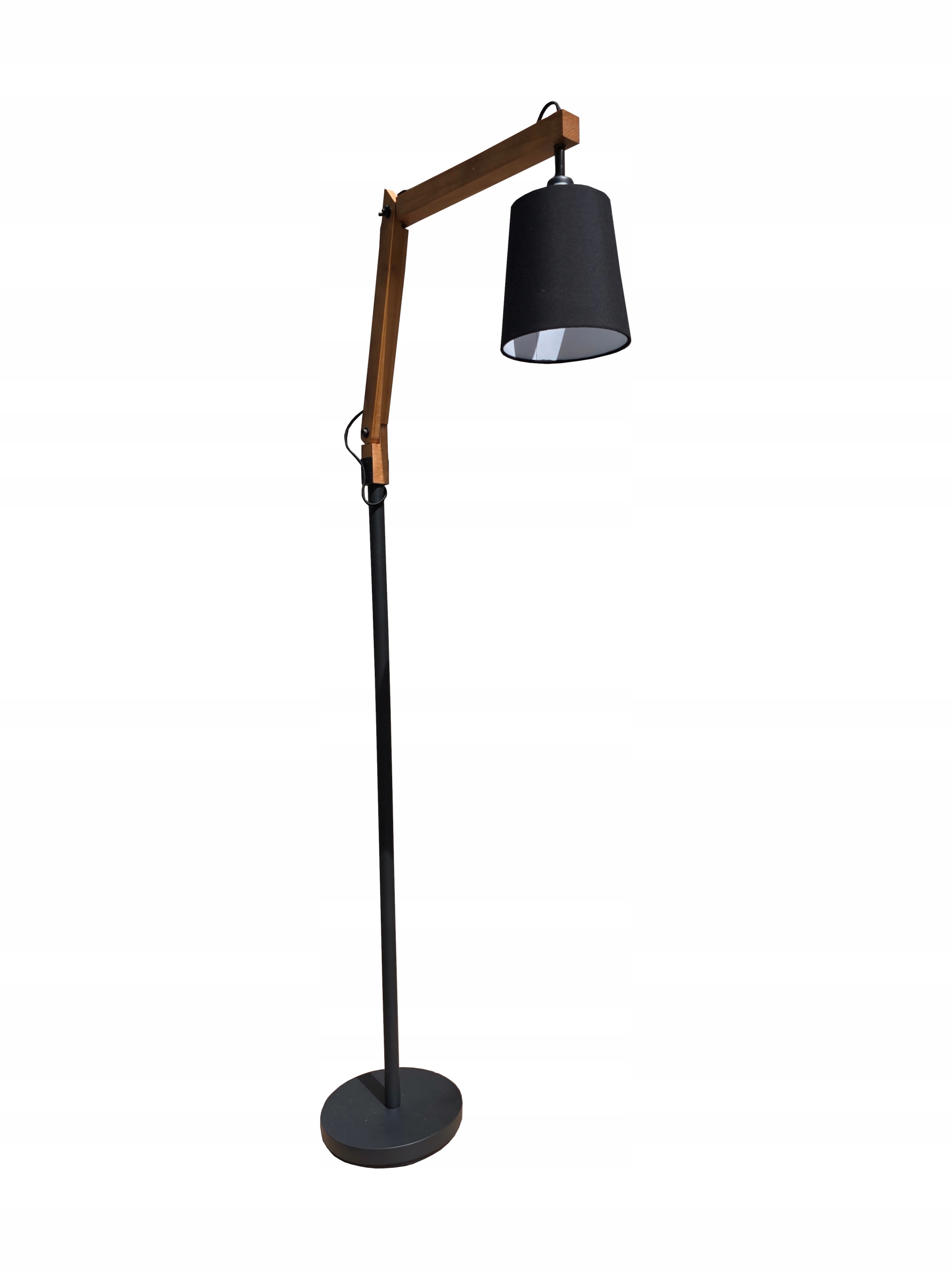 Stojacia lampa čierna 145 cm nastaviteľná
