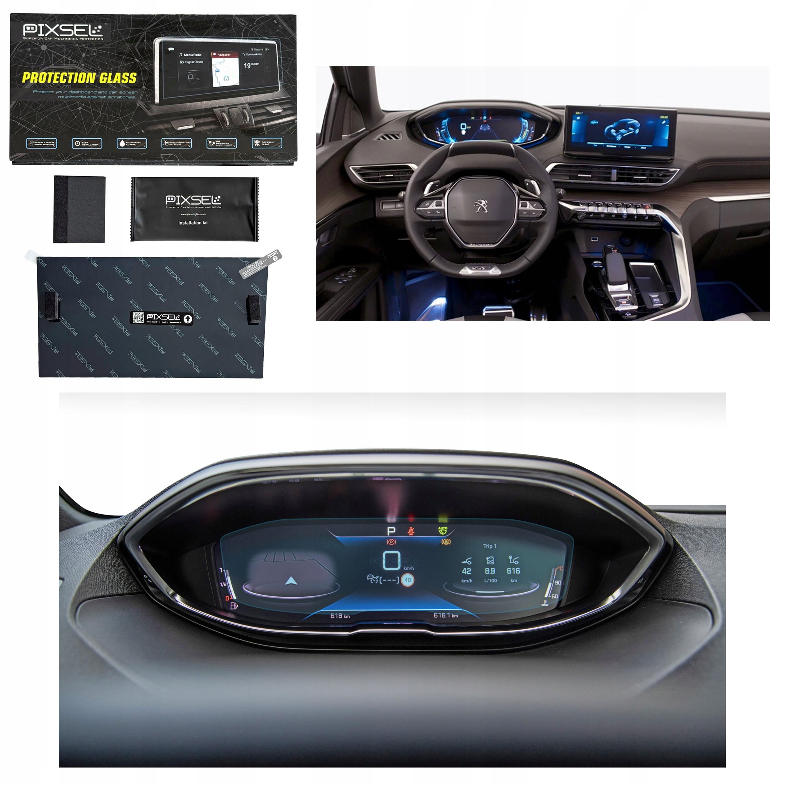 Antyodciskowe Matowe Szkło Ochronne Peugeot 5008-11.8“ 2020-2024