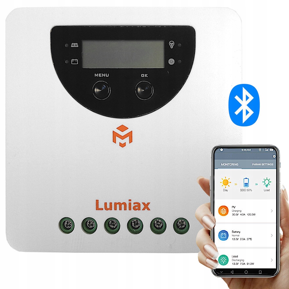 KONTROLER ŁADOWANIA MC2010BT 20A 12/24 12V 24V