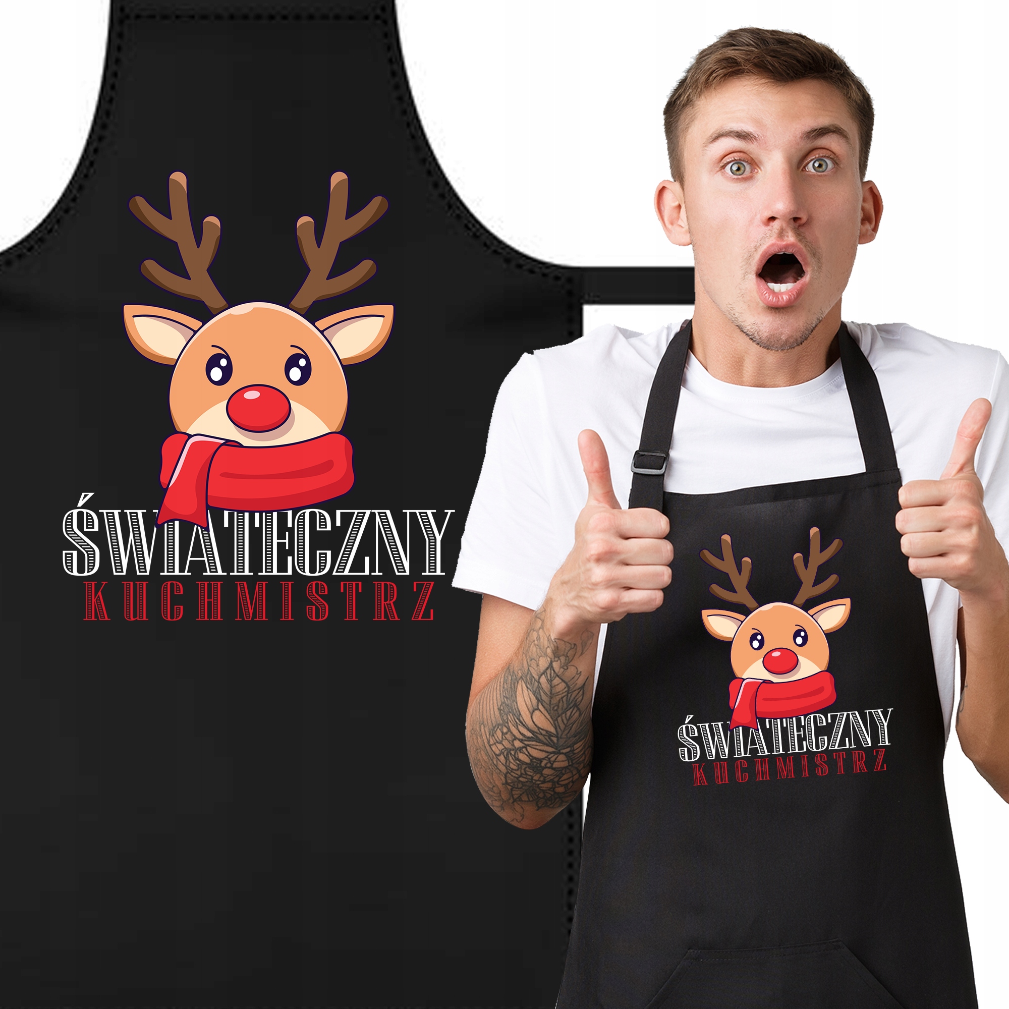 

Fartuch Kuchenny Świąteczny Kuchmistrz MiX