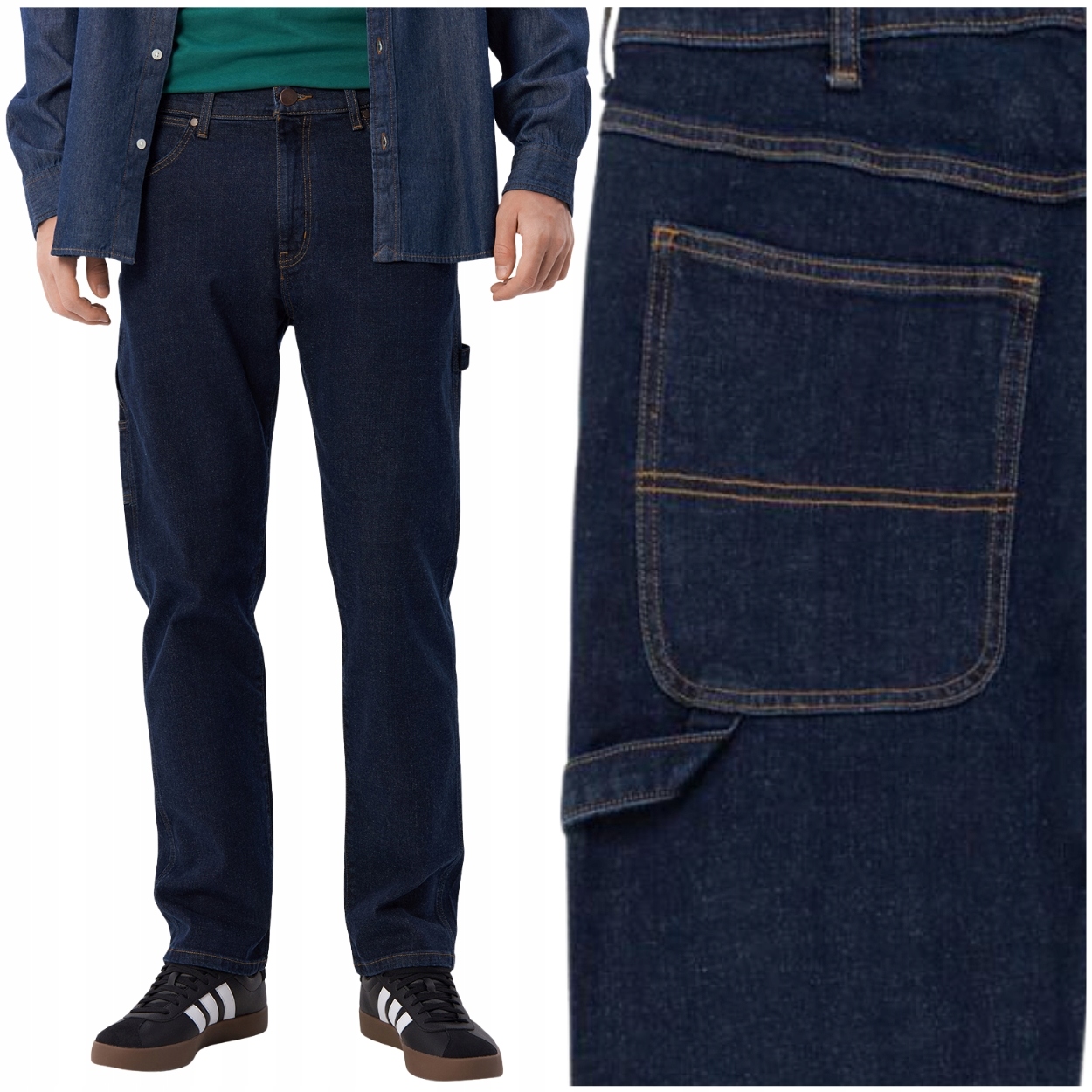 Wrangler Frontier Carpenter Cure volné bojové džínové kalhoty W29 L32