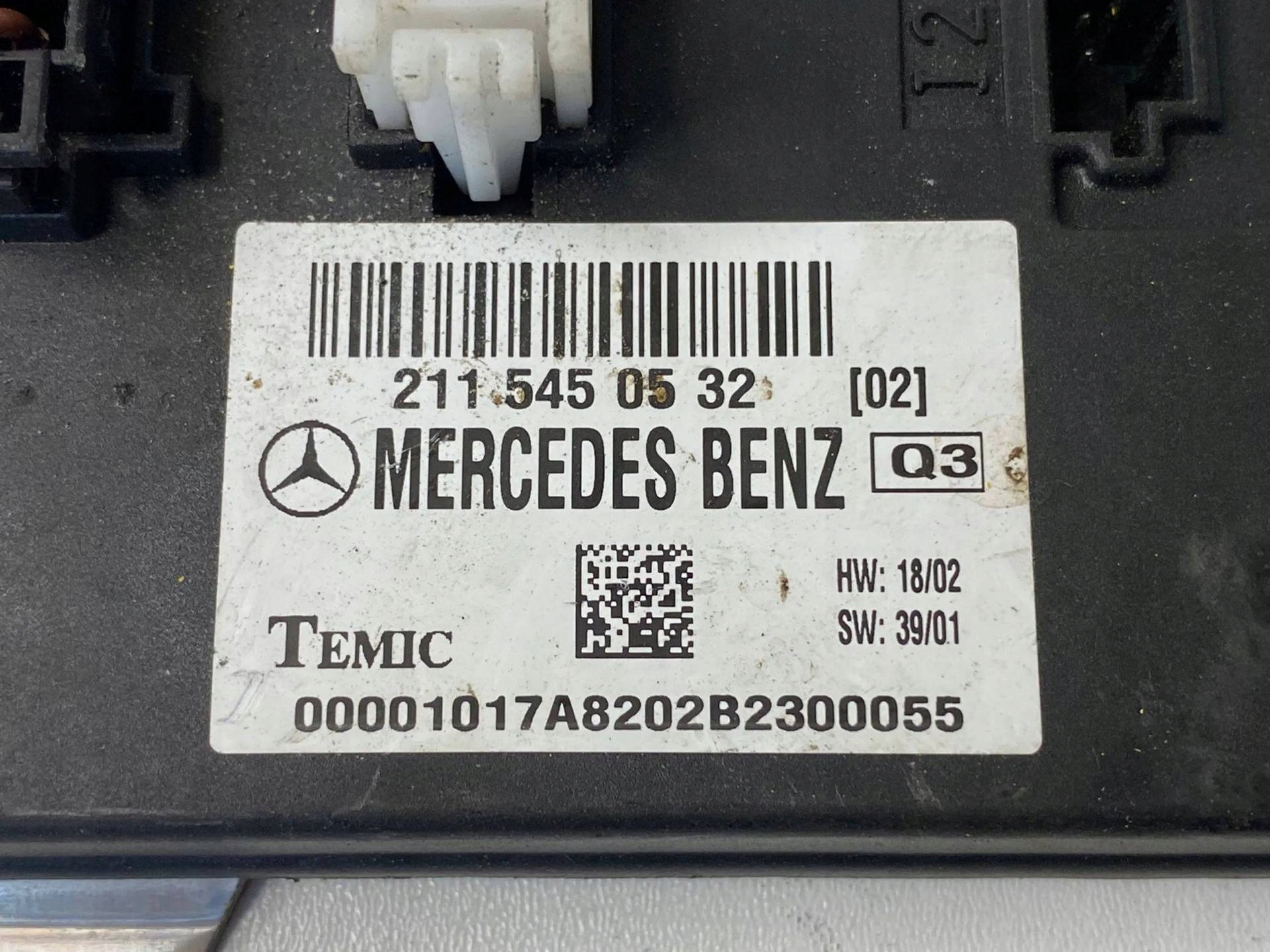 comfort control unit Mercedes-Benz E W211 2003 2115450532