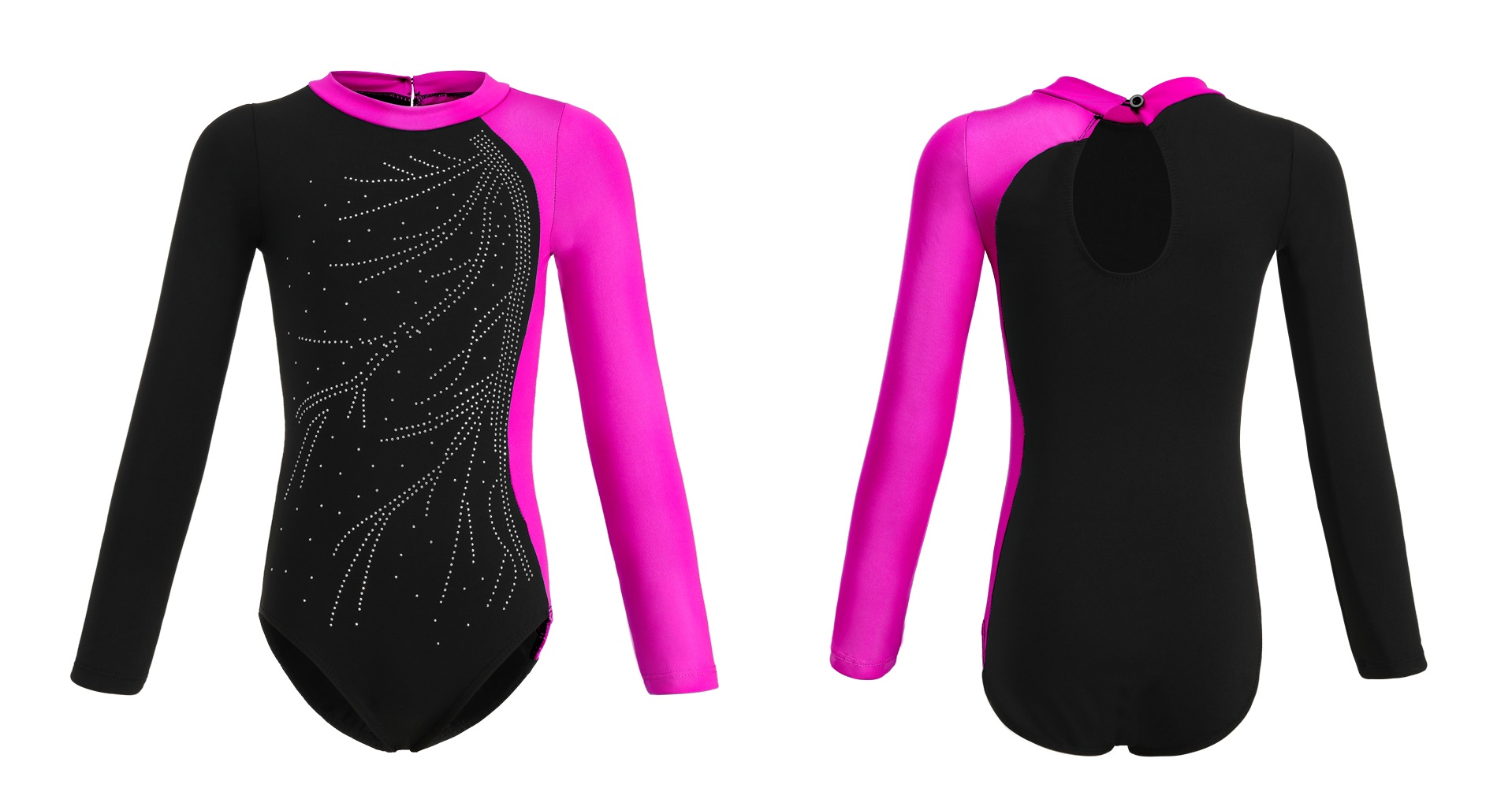 Gymnastické Baletní Body Růžové Asymetrické Baletní Oblečení Velikost 130