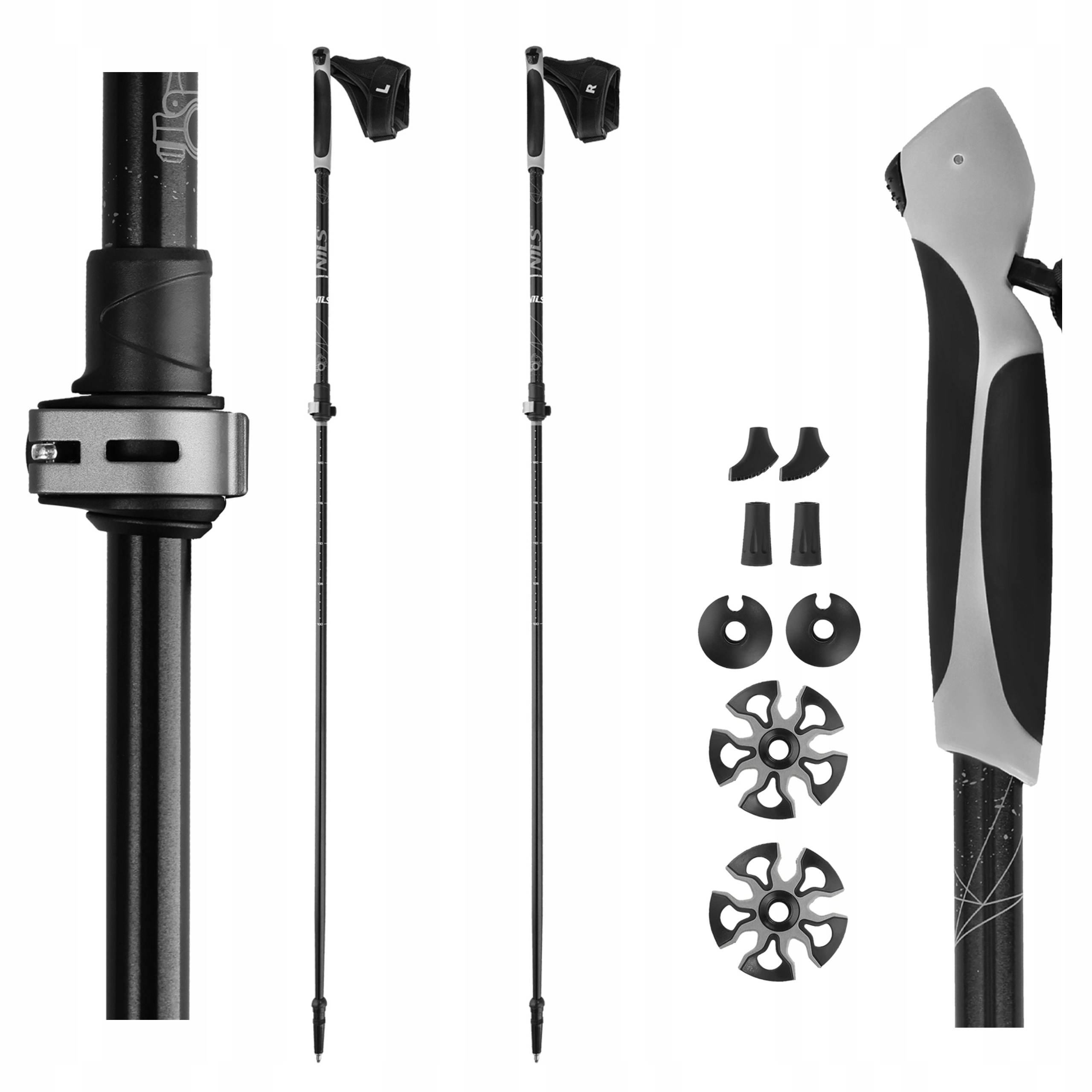Profesjonalne kijki nordic walking redukcja waga 2x215g Nils