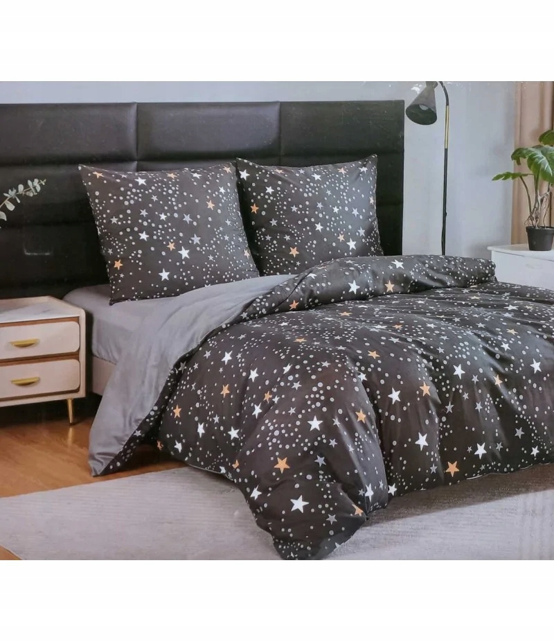 Pościel 140x200 Dwustronna Bawełna Satynowa Collection World Gwiazdy Nocą